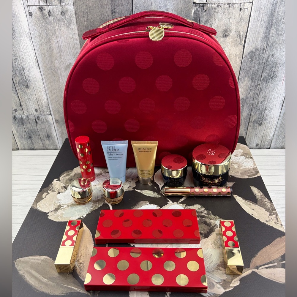 NEW Estée Lauder 13 Piece Skin Care and Makeup Bundle Set.